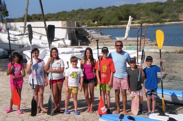los peques en kayak